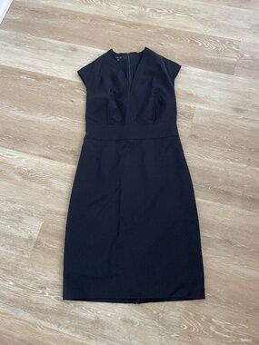 Talbots navy blue shift dress